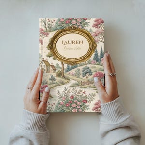 Elegant Toile De Jouy Pink Journaling Bible Journal Note Book Custom Bestfriend Gift For Boyfriend Mom Home Decor Gift For Young Woman Diary image 2