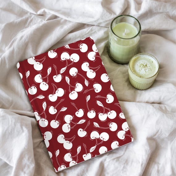Cute Notebook With Cherries Journal Aesthetic Notebooks for School Notebook A5 Daily Planner Productivity Self Care Planner For Girl Boss