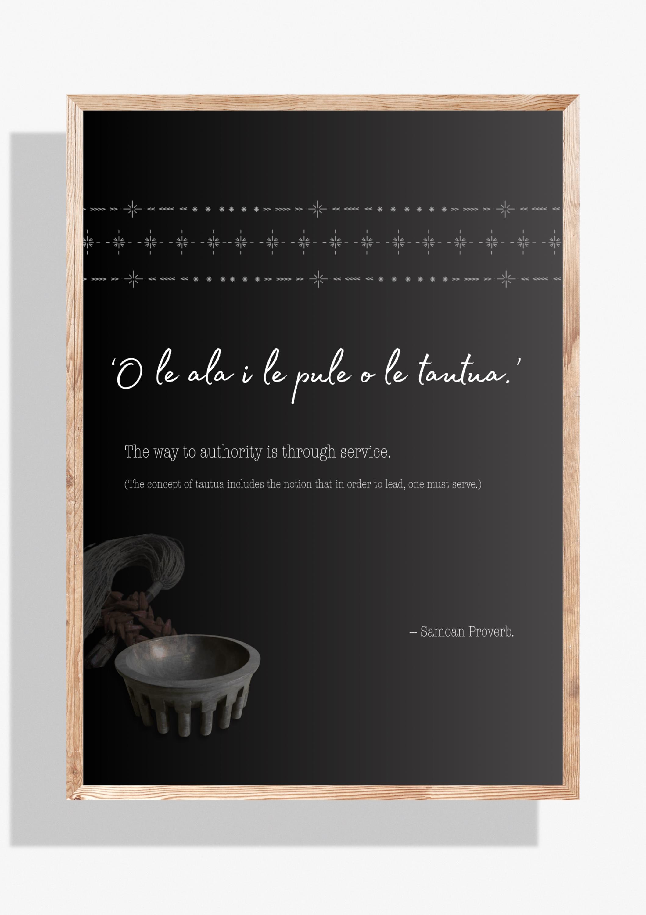 Samoan Proverbs Art Print | Fa'a Samoa Wisdom (digital Download
