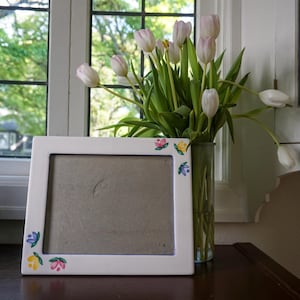 Hand-painted Ceramic Flower Picture Frame