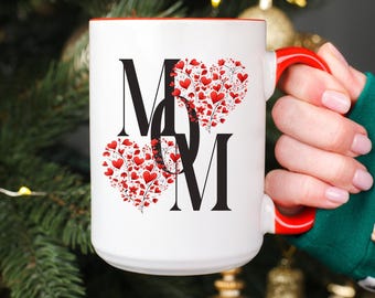 Mom Hearts Mug, Funny New Mom Gift