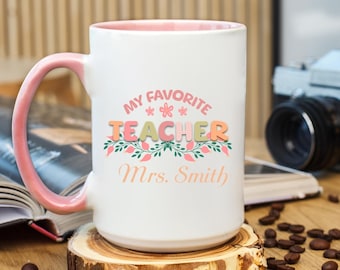 Personalized Teacher Coffee Mug, Teacher Appreciation Gift
