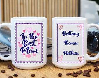 Personalized Mama Mug with Kids Names, Mother's Day Gift