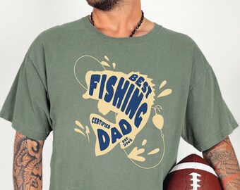 Best Fishing Dad Shirt, Comfort Colors® Fishing Tee, Funny Fisherman Shirt, Gift for Dad, Vintage Fish Shirt, Fisherman Gift, Bass Tee