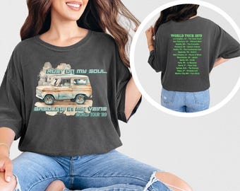 Comfort Colors Vintage Rock Band T-shirt, World Tour Graphic Tee