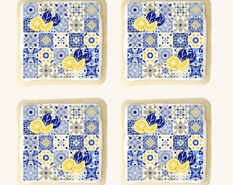 Almalfi Coast Edible Cake/Cookie Toppers: Italian Tile Design