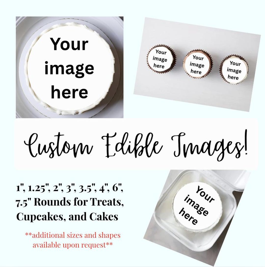 Custom Edible Image Cake Toppers: Graduation, Sports, Logo (precut ...