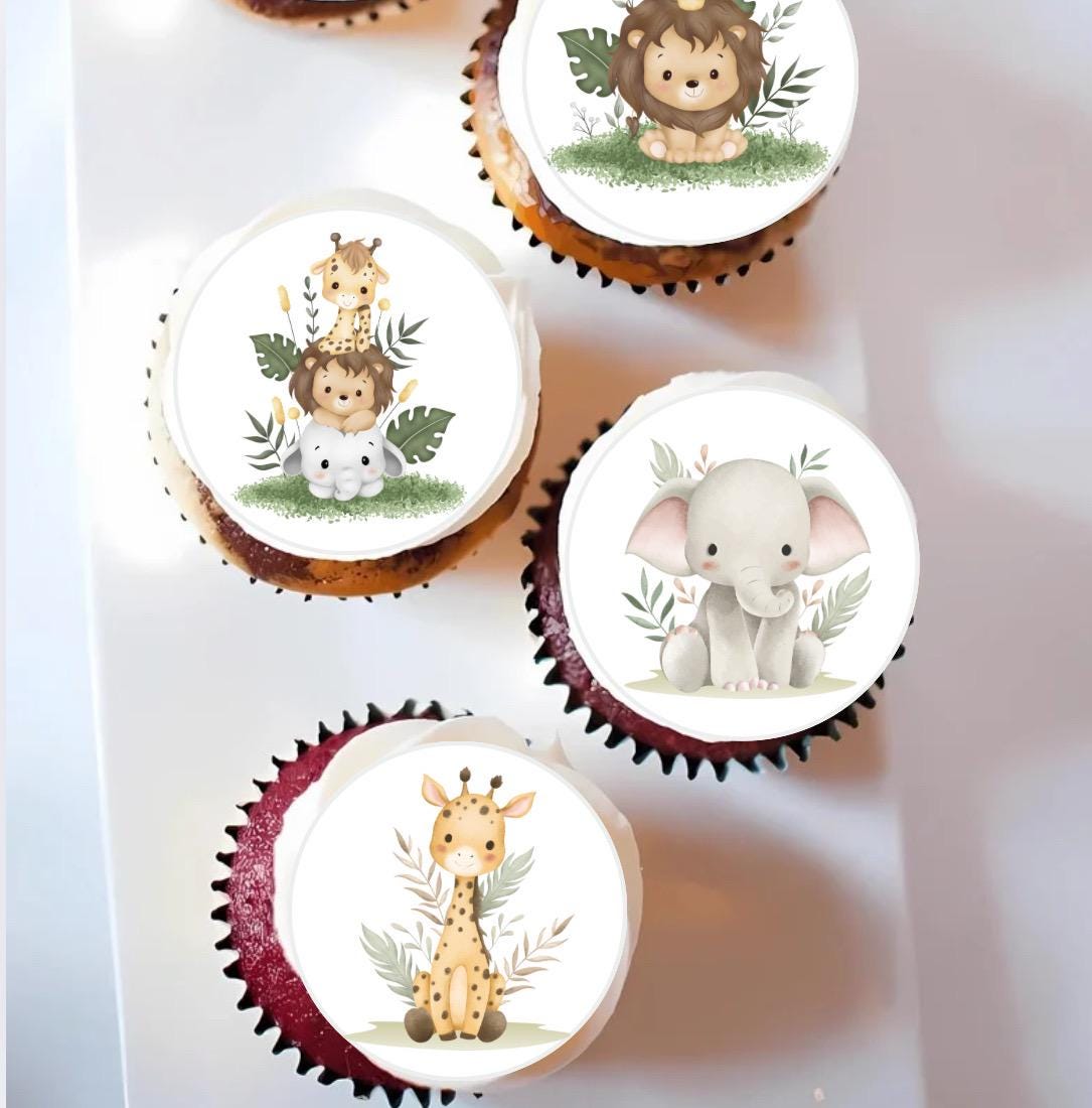 10Pcs Gold Wilde Een Cupcake Toppers Groen Blad Ca
