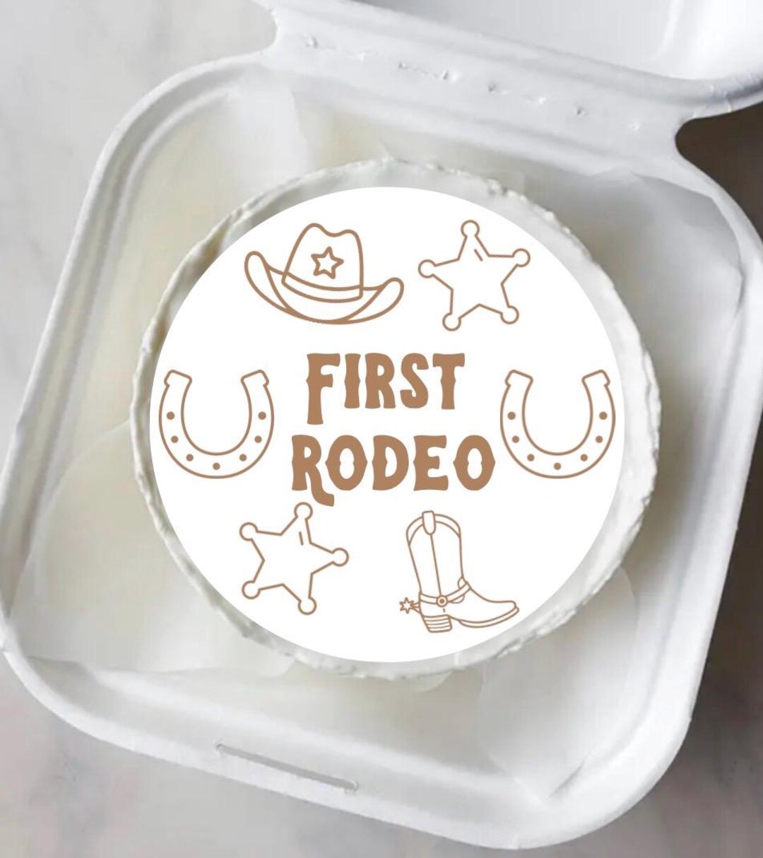 Edible First Rodeo Cake First Rodeo Edible Cupcake Toppers, Western Cowboy Boots Hat Cake ...