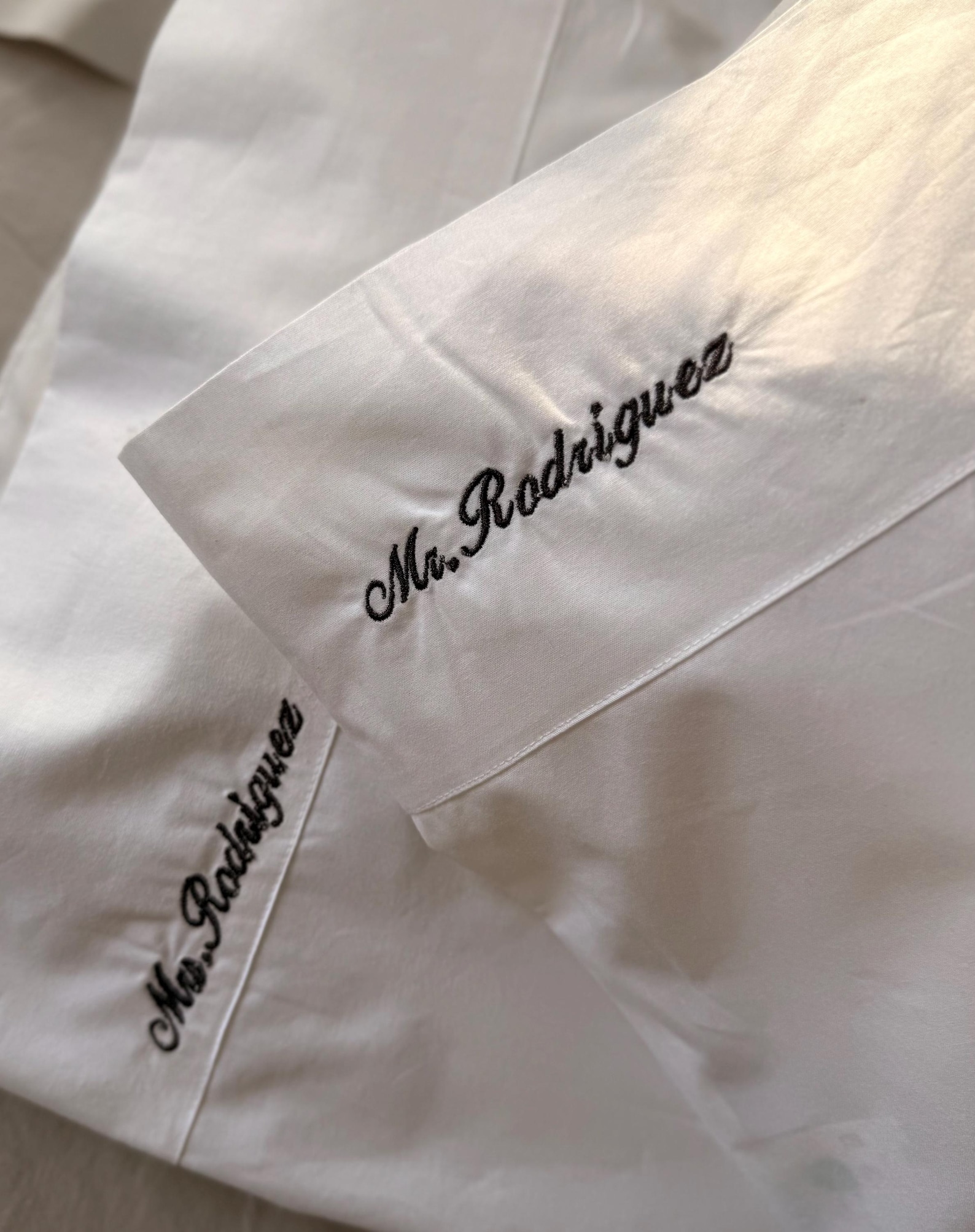 Mr & Mrs Custom Name Pillowcases, Personalized Embroidered Wedding Gift Set of 2 - classic black