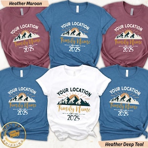 Custom Family Vacation Shirts 2025: Matching Mountain Trip Tees