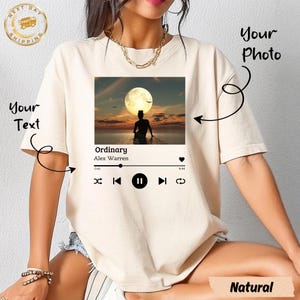 Custom Song & Photo T-Shirt: Personalized Music Tee