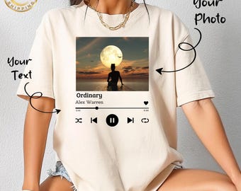 Custom Song & Photo T-Shirt: Personalized Music Tee