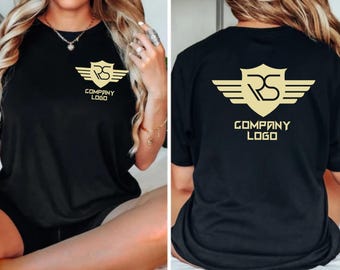 Custom Text Back And Front Shirt, Company Logo Design Shirt, Personalized Custom Shirt, Customize Your Own Shirt, Custom Made Design Shirt