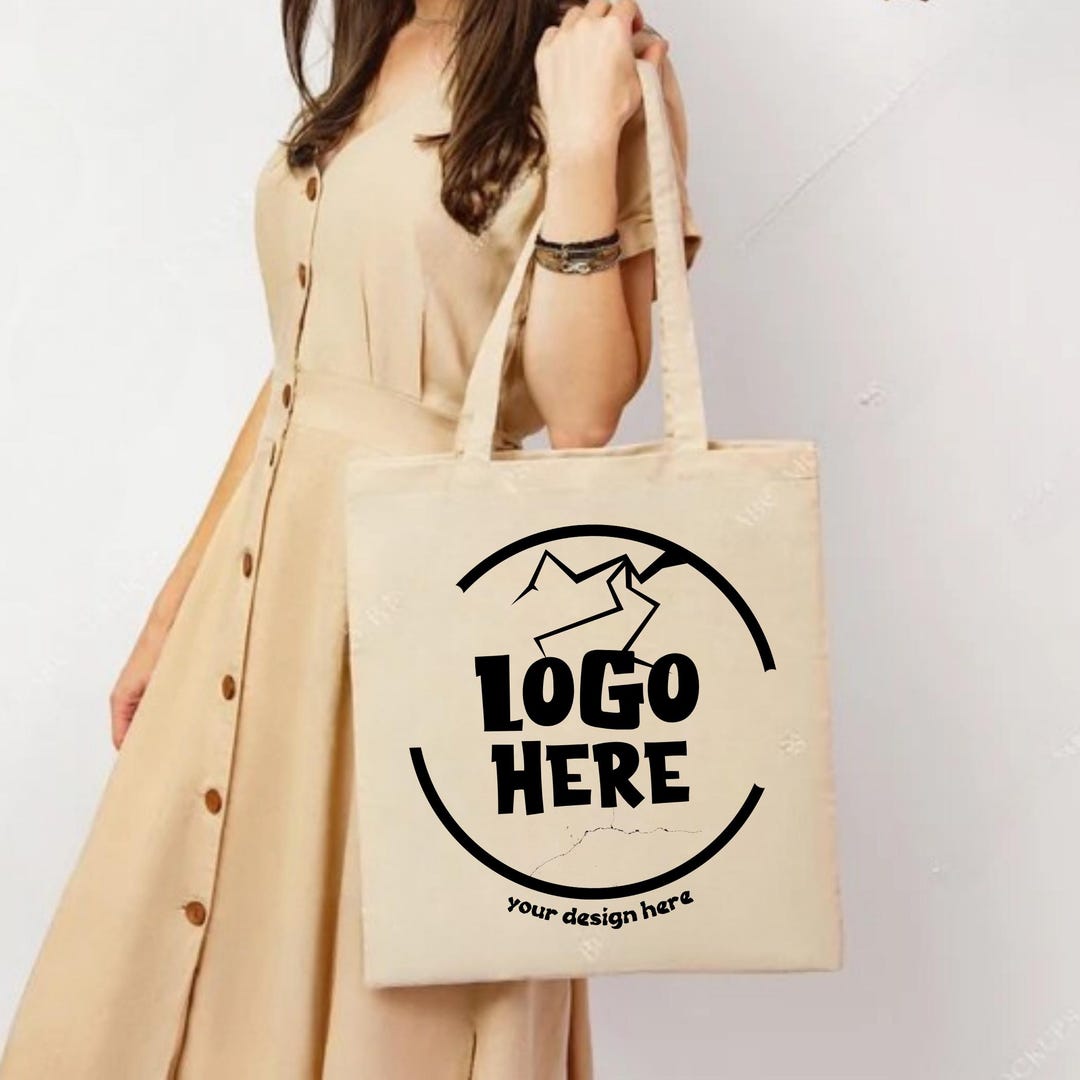 Personalized Logo Tote Bag: Custom Business Branding, Canvas Travel Bag ...