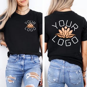 Custom Text Back And Front Shirt, Company Logo Design Shirt, Personalized Custom Shirt, Customize Your Own Shirt, Custom Made Design Shirt
