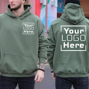 Custom Logo Sweatshirt, Your Business Logo or Brand Logo, Front and Back Logo Hoodie, Your Design Here, Team Logo Shirt, Company Logo Gifts