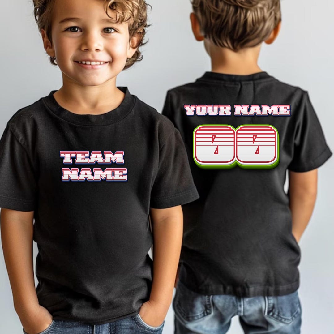 Custom Sports Shirt, Front Back Name and Number Shirt, Sport Tees, Your ...