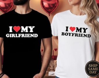 I Love My Girlfriend T-Shirt – Valentine’s Day Gift for Girlfriend, Romantic Couple Shirt, Anniversary Love Tee