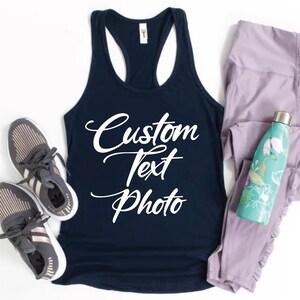 Custom Tank Top, Custom Logo Tank Top, Your Design Here Tank Tops, Woman Racerback Tank Tops, Personalized Racerback Tank Top