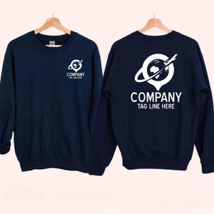 Custom Logo Sweatshirt, Personalized Business Logo Hoodie, Customized Company Logo Outfit, Custom Text Front And Back Outfit, Custom Gifts