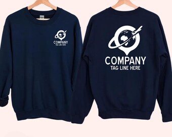 Custom Logo Sweatshirt, Personalized Business Logo Hoodie, Customized Company Logo Outfit, Custom Text Front And Back Outfit, Custom Gifts