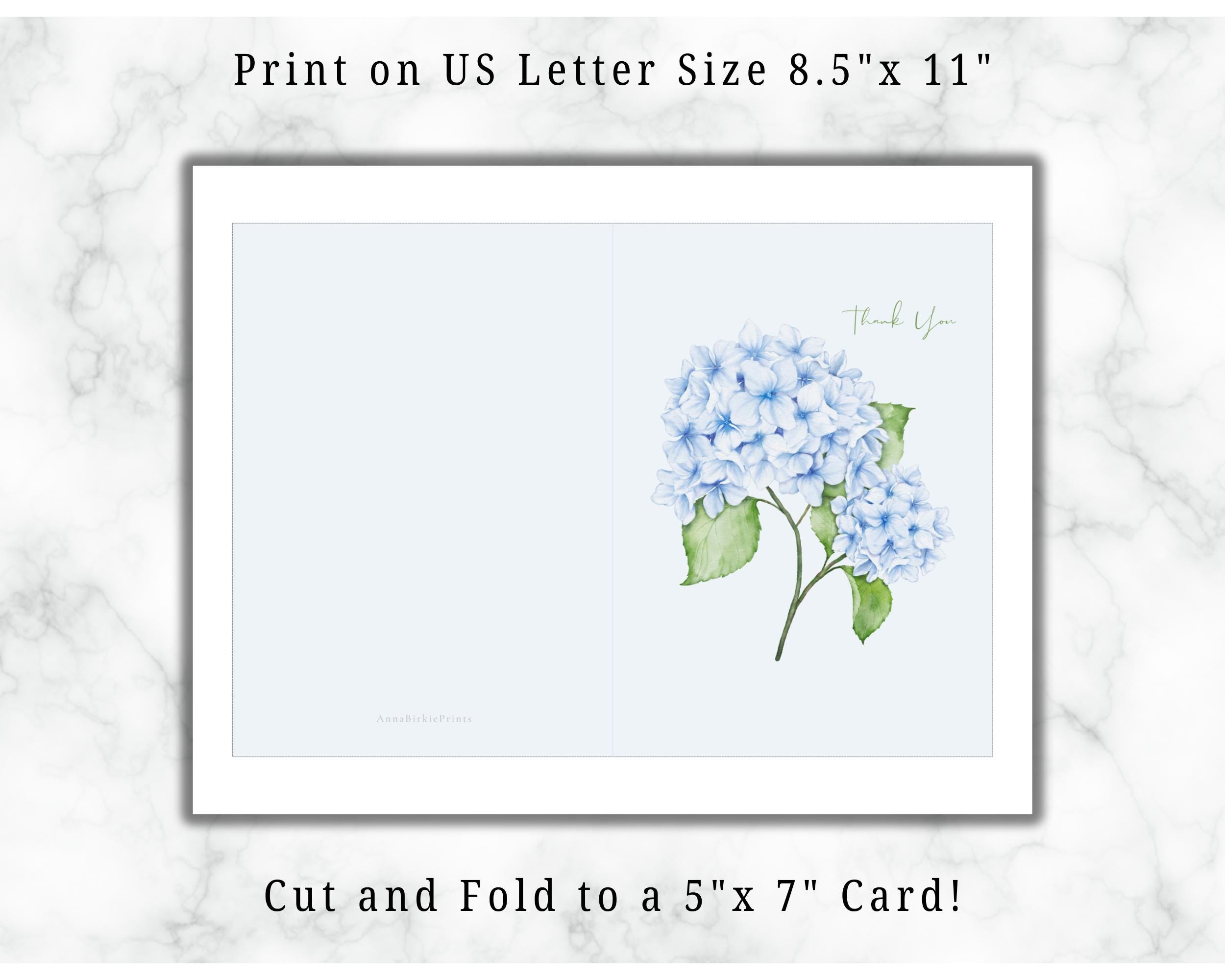 Printable Blank Thank You Card, Thank You Card, Blank Card Digital ...