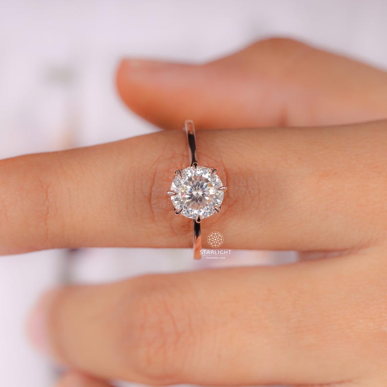solitaire diamond ring, lab diamond engagement ring