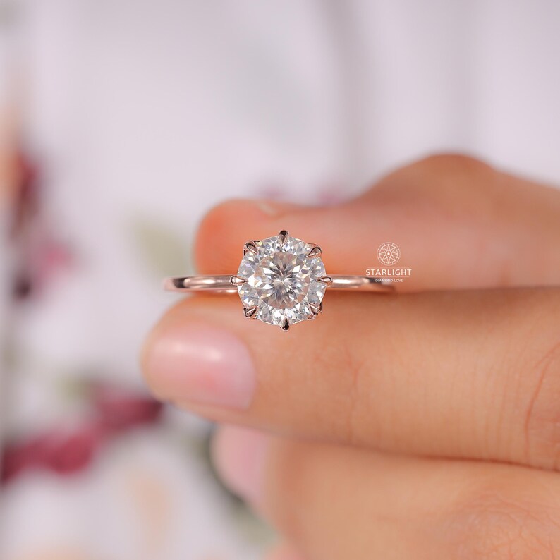 Portuguese cut Lab Grown Diamond Ring