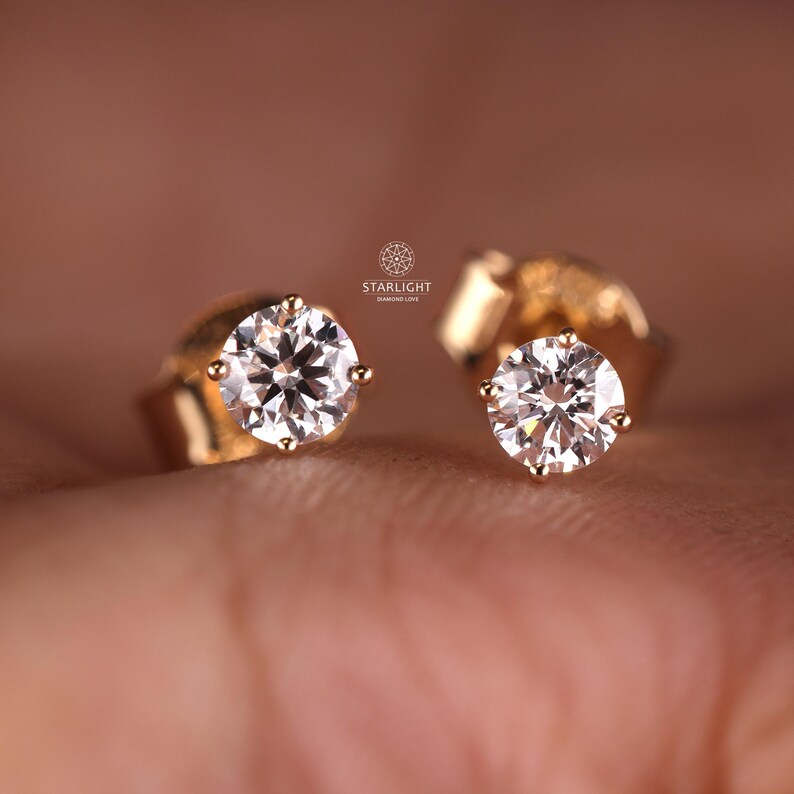 lab grown diamond earrings