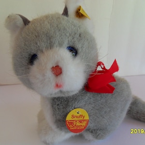 Steiff cat button flag made in Germany 2751