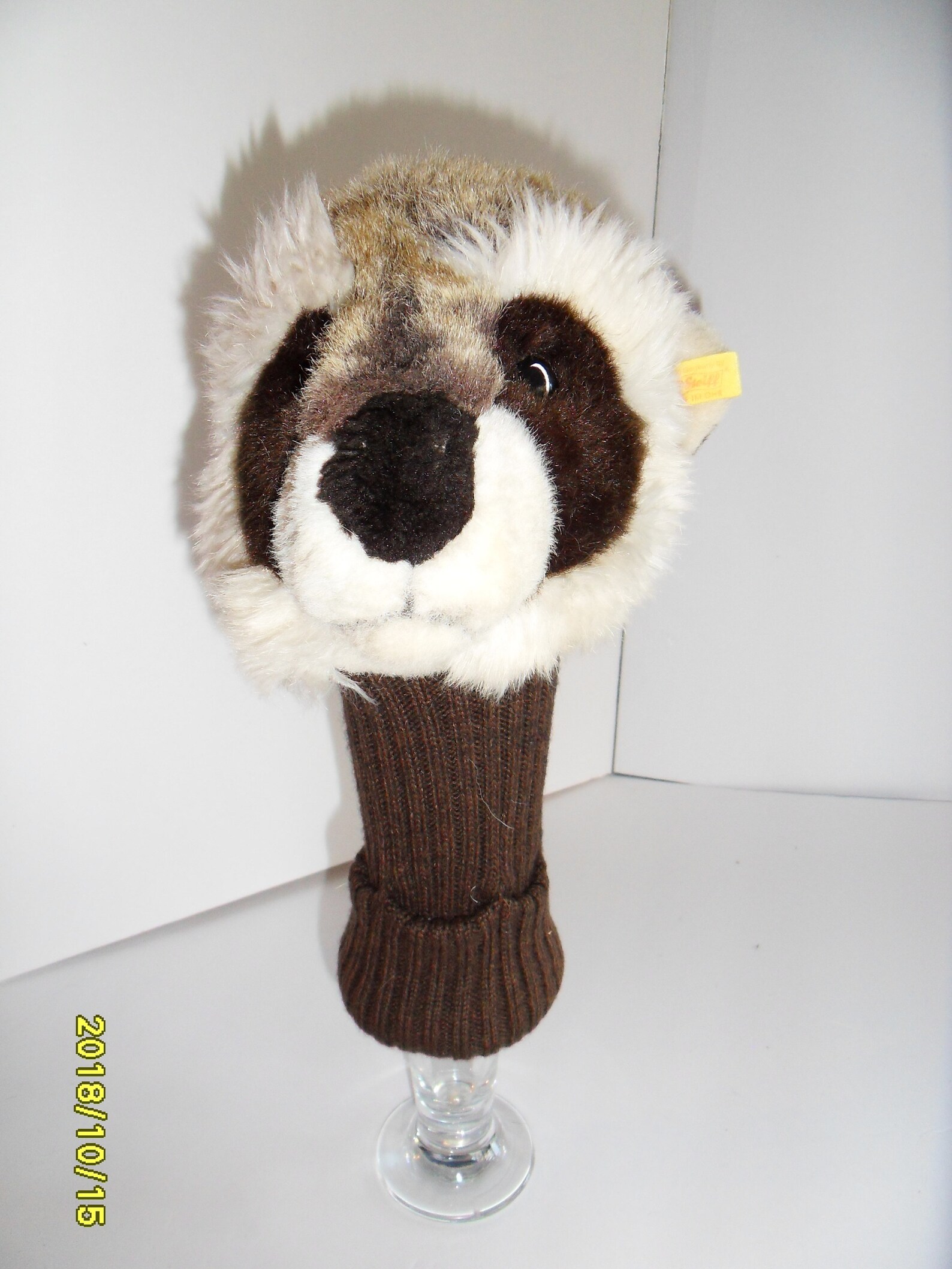 Steiff Golf Club Driver Cover Raccoon Hand Puppet Button Flag Etsy