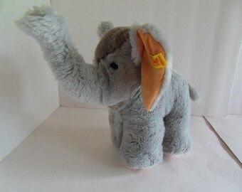 Steiff elephant button flag stuffed animal Germany 2225