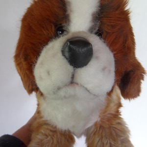 Steiff dog, St. Bernard, large, w. button/flag, EAN 2888/35 made in Germany 615