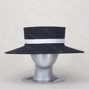 Cappello a cilindro indossato da Melania Trump, 47ª First Lady degli Stati Uniti, per l'inaugurazione di un'azienda, cappello formale ispirato a Melania Trump, cappello alla moda del Kentucky per donna. Nero