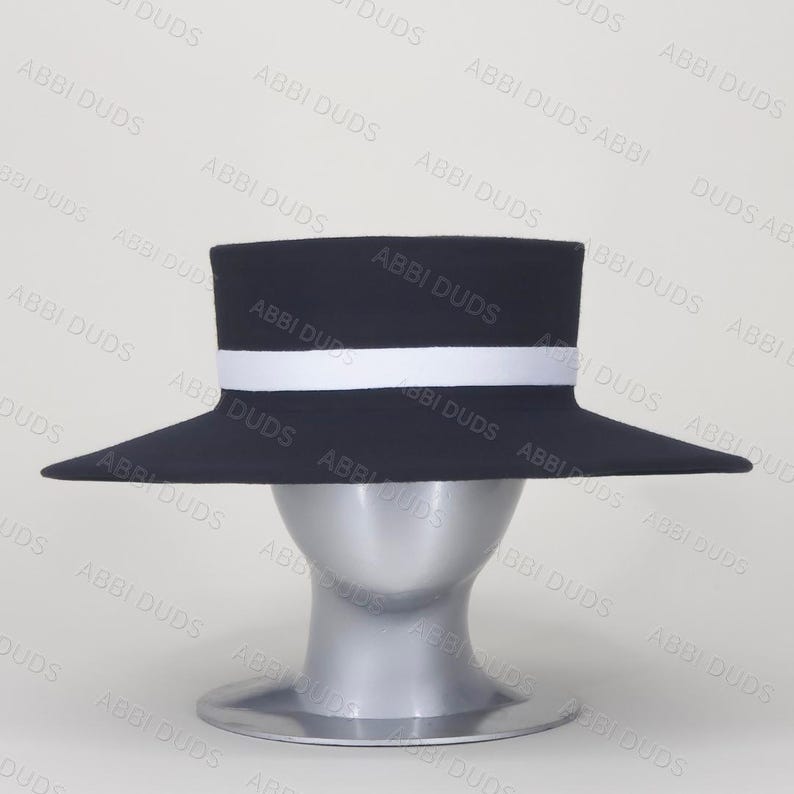 Cappello a cilindro indossato da Melania Trump, 47ª First Lady degli Stati Uniti, per l'inaugurazione di un'azienda, cappello formale ispirato a Melania Trump, cappello alla moda del Kentucky per donna. Nero