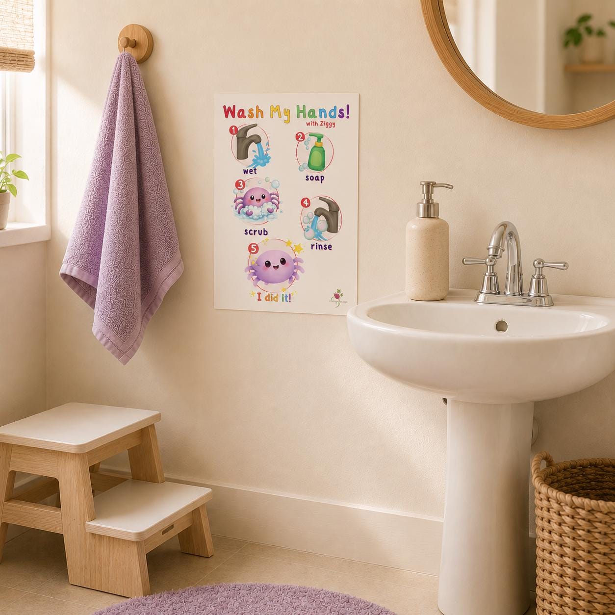 Make Hand Washing Easy • Toddler Hand Washing Chart • Visual Routine ...