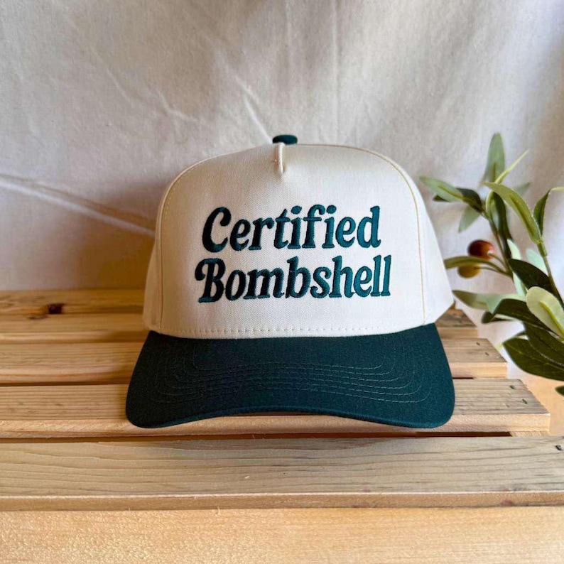 Certified Bombshell Embroidered Trucker Hat – Two-tone Baseball Cap - Etsy