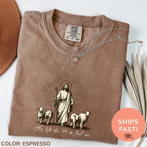 Comfort Colors Christian Shirt: He Left the 99 to Find Me Bible Verse Tee