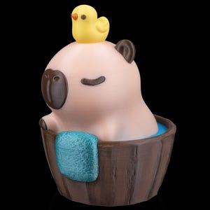 Capybara bathing