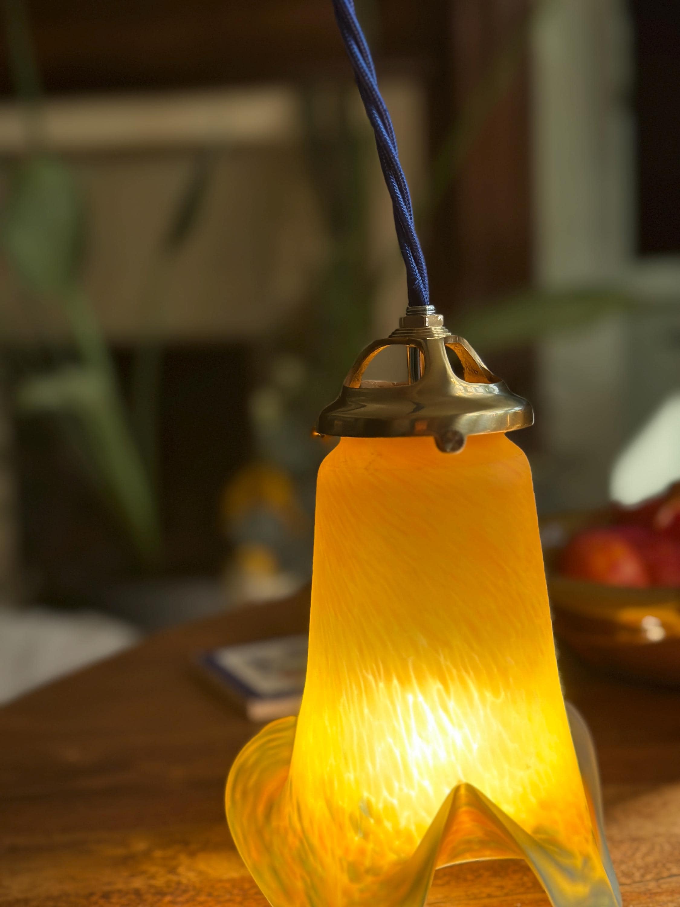 ヴィンテージアールヌーボーオリジナル吊り下げランプ - Etsy 日本