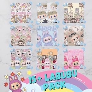 Bundle Trending Labubu Cartoon 20oz Skinny Tumbler Wrap PNG | Cute Funny Character Wrap Designs | Digital Download | Gift for Kids & Fans