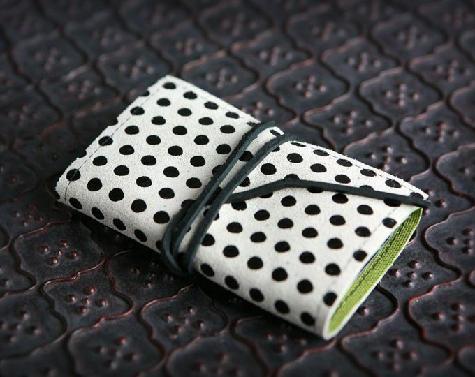 Dots Leather DSLR Camera Card Case Compact Flash Pouch Etsy