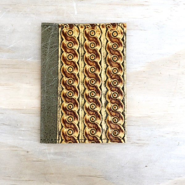 Handmade Leather Passport Holder Wallet -Rustic Rope Leather