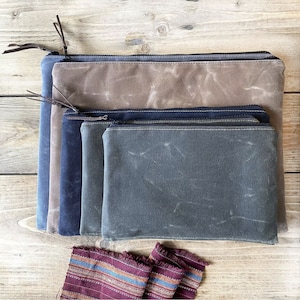 Laptop and Ipad Padded Sleeve Waxed Canvas Zippered Sleeve Pouch Case Holder Macbook Pro Computer