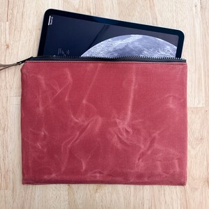 Waxed Canvas Padded Laptop Sleeve - MacBook Pro, Dell, HP, iPad Protective Case, Water Resistant Sonoma