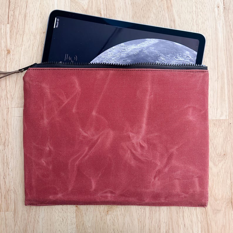 Waxed Canvas Padded Laptop Sleeve - MacBook Pro, Dell, HP, iPad Protective Case, Water Resistant Sonoma