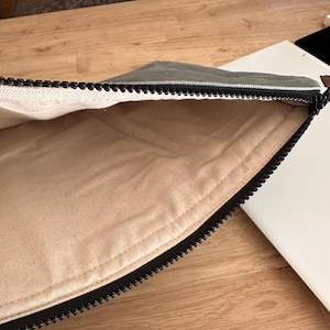 Waxed Canvas Padded Laptop Sleeve - MacBook Pro, Dell, HP, iPad Protective Case, Water Resistant image 6