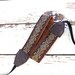 Handmade Leather and Suede Camera Strap Brown and Beige Fleurish DSLR 