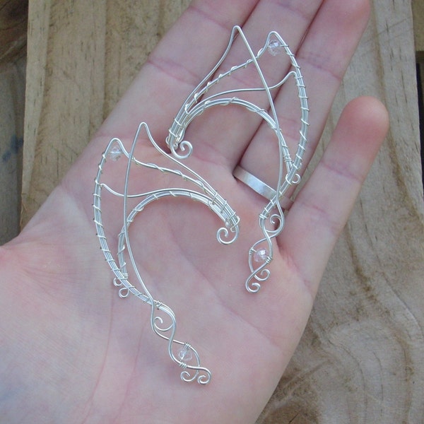 Elven Ear Cuffs. Silver Elven Ear Cuffs. Fairy Ear Cuffs. Elf Ear Cuffs. Elven Ear Wraps. Ear Cuffs. Fairy Ear Wraps. Elf Ears. Cosplay Ears